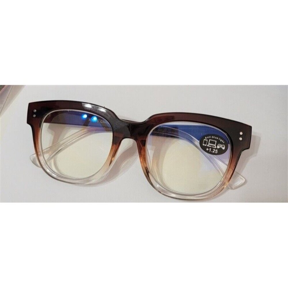 NWT EyeKepper Brown Ombre 1.5 Cat Eye Thick Reading Nerd Glasses 117213